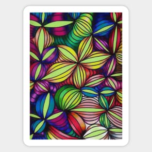 Colorful op art Sticker